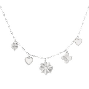 Colliers Pendentifs Romantiques Pour Femmes, En Acier Inoxydable Étanche, Couleur Or, Avec Motif Floral h5 