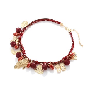 Colliers Luxueux Avec Pendentif En Résine Et Fleurs Rétro h5 Image3