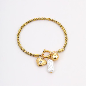 Colliers Pendentifs Pour Femmes En Acier Inoxydable Doré, Étanches, En Forme De Cœur, Style Rétro Romantique h5 Image5