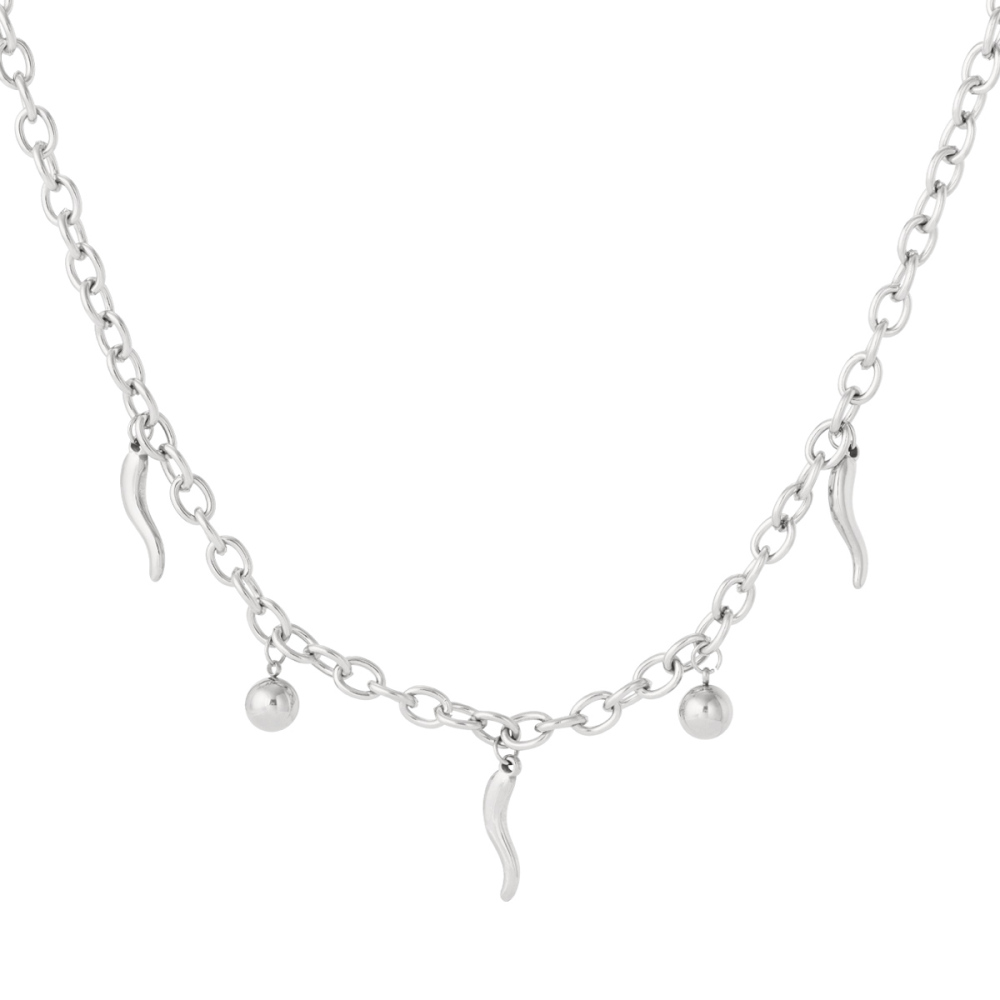 Colliers Pendentifs Pour Femmes En Acier Inoxydable Étanche, Forme Chic Et Décontractée, Couleur Or 