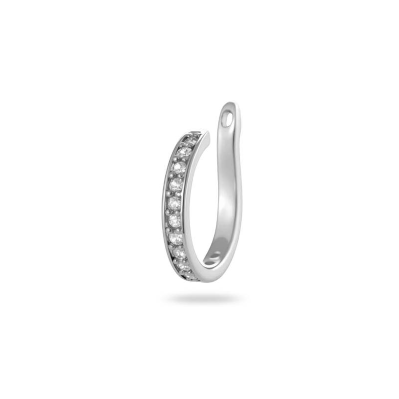 Boucle D'Oreille Manchette Simple Géométrique En Cuivre Doré Avec Zircon (1 Pièce)