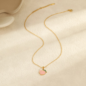 1 Paire De Colliers Pendentifs Pour Femmes, Collection Simple Series Daily Plant, En Acier Inoxydable Étanche h5 Image4