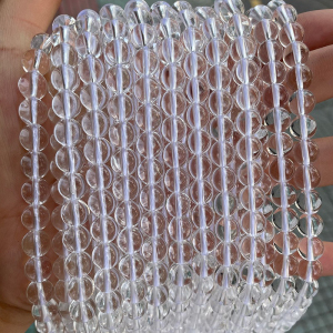 1 Chaîne De Perles De Bijoux En Cristal De Roche Et Quartz h5 Image3