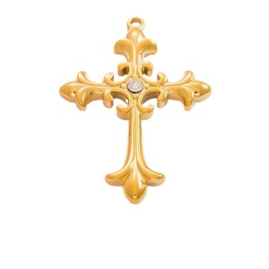 Pendentifs Pour Femmes En Acier Inoxydable, Couleur Or, Étanches, Avec Zircon Et Croix (Divers Modèles) h5 Image6