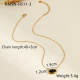 Collier en agate noire et or Image3