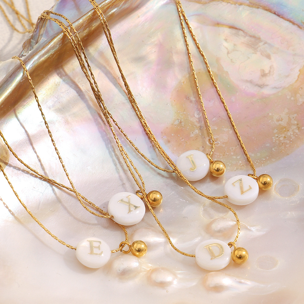 Colliers Élégants En Acier Inoxydable Imperméables, Personnalisables Avec L'Alphabet, Pour Femmes Image3