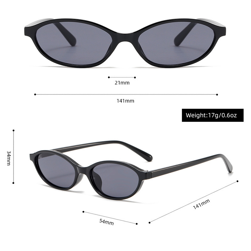 1 Paire De Lunettes De Soleil Simples Pour Femmes, Couleur Unie, Série Quotidienne h5Image7