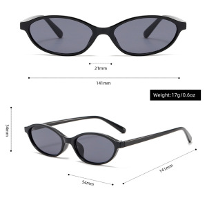 1 Paire De Lunettes De Soleil Simples Pour Femmes, Couleur Unie, Série Quotidienne h5 Image7