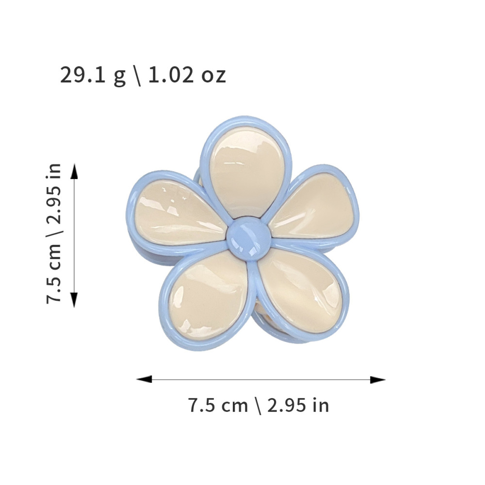 1 Pince À Cheveux Élégante En Résine En Forme De Fleur Pour Femme Image5