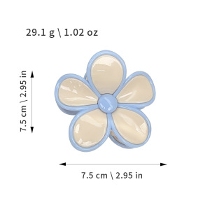 1 Pince À Cheveux Élégante En Résine En Forme De Fleur Pour Femme h5 Image5