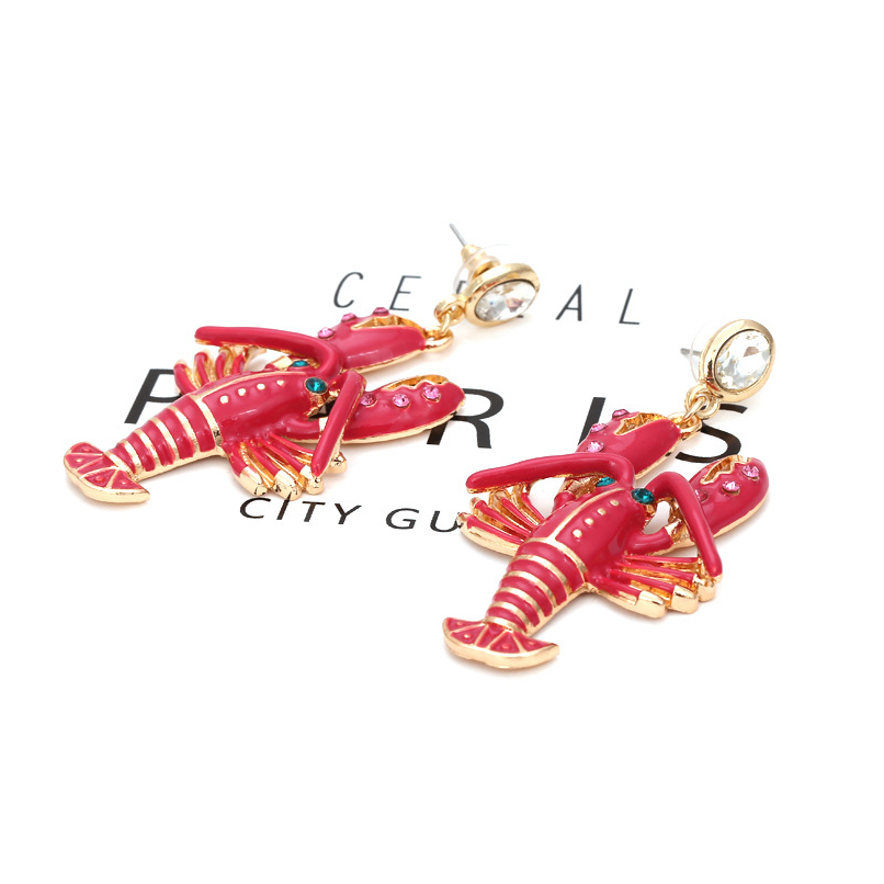 Boucles D'Oreilles Pendantes En Alliage De Homard Image3
