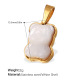 Pendentif coquillage blanc en or Image12