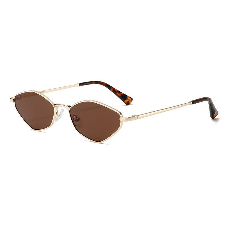 1 Paire De Lunettes De Soleil Simples En Métal De Couleur Unie Pour Femmes Image7