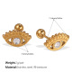 Boucles d'oreilles à tige en or et diamants blancs Image6