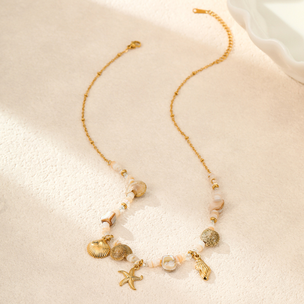 Colliers Pour Femmes Avec Pendentif Sur Le Thème De L'Océan, Style Complexe Hôtelier Image4
