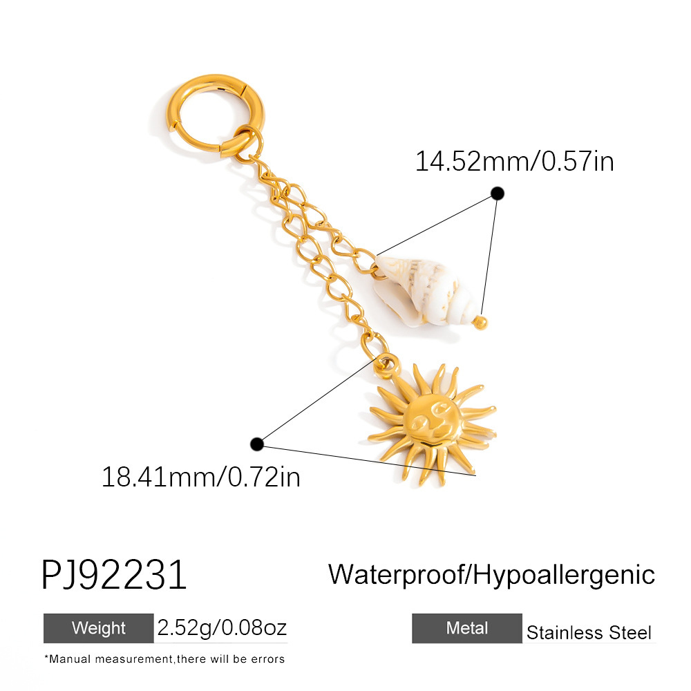 Pendentifs Bikini Étanches En Acier Inoxydable Couleur Or Oceanic Image2