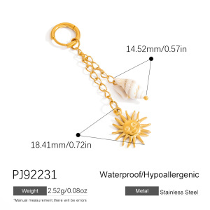 Pendentifs Bikini Étanches En Acier Inoxydable Couleur Or Oceanic h5 Image2