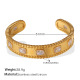 Bracelet en or et zirconium blanc