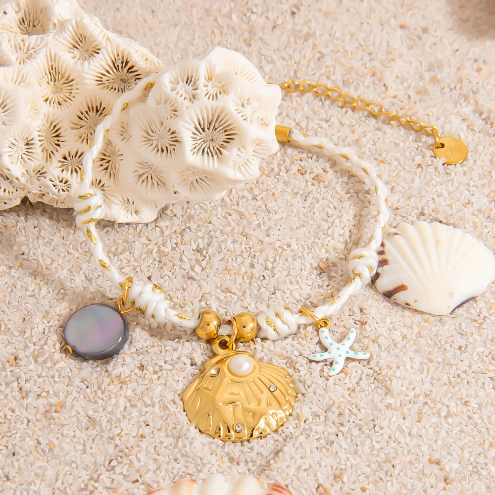 Bracelet Diy Avec Pendentif Coquillage Et Étoile De Mer Image4