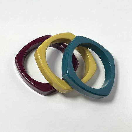 Bracelet vintage en acrylique de couleur unie pour femme, 1 pièce 2