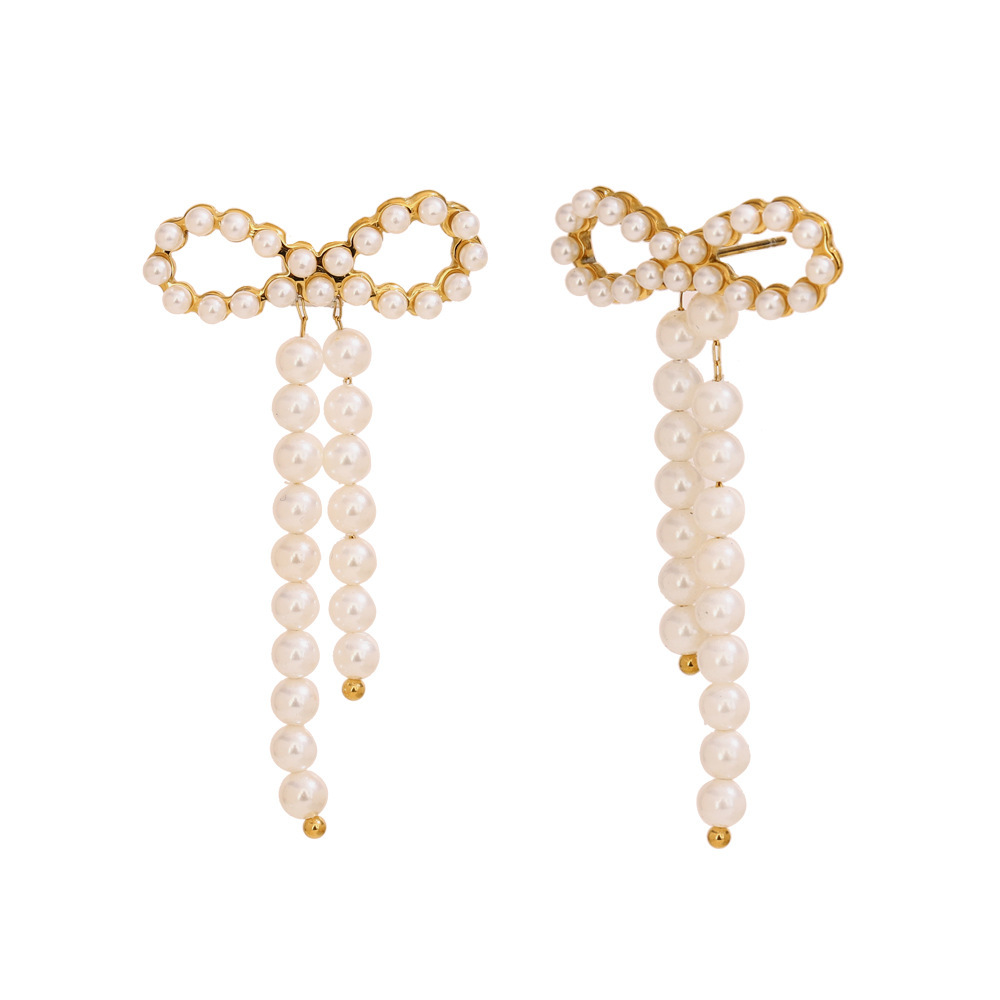 Boucles D'Oreilles Puces Élégantes Géométriques En Acier Inoxydable Imperméable Pour Femme (1 Pièce) Image4