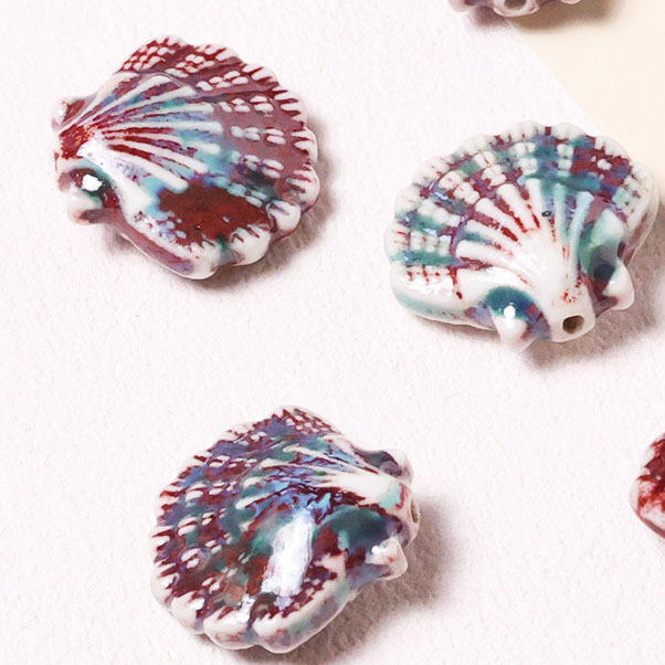 1 Pièce De Perle De Bijoux En Céramique De Coquillage À Faire Soi-Même h5Image3
