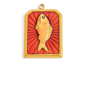 Pendentifs Pour Femmes Vivid Fish En Acier Inoxydable Étanche Couleur Or h5 Image5