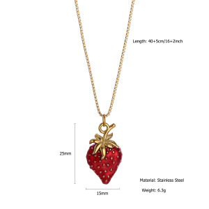 1 Paire De Colliers Pendentifs Pour Femmes, Série Luxueuse, Élégants, En Forme De Cœur, En Acier Inoxydable Étanche, Couleur Or h5 Image2