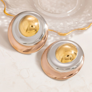 Boucles D'Oreilles Puces Minimalistes En Forme De Cœur, En Acier Inoxydable Étanche, Couleur Or, Pour Femmes h5 Image5