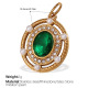 Pendentif en or et pierre verte Image12