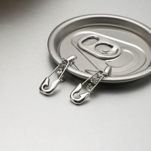 1 Paire De Boucles D'Oreilles Simples En Forme De Broche, En Acier Inoxydable Imperméable, Couleur Or. h5 Image7