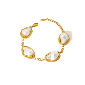 Ensembles De Bijoux Pour Femmes En Acier Inoxydable Imperméable Et Perles De La Série Elegant h5 Image5