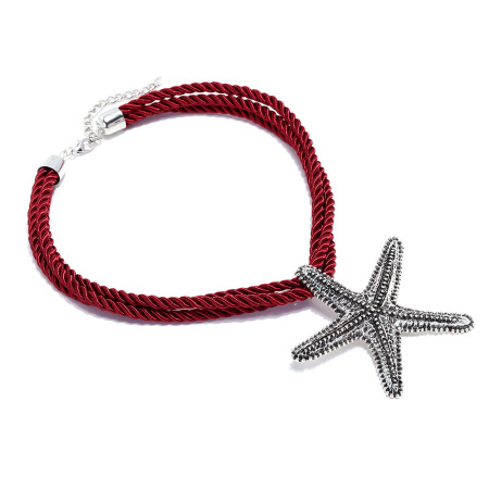 Colliers avec pendentif étoile de mer en alliage de corde 2