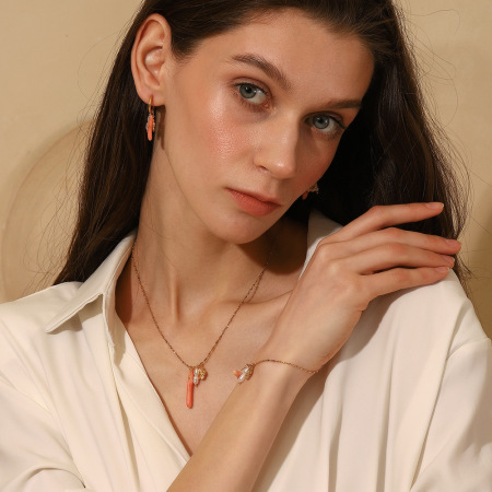 Collier pendentif femme étanche en acier inoxydable, collection Simple Series Daily Flower (1 pièce) 2