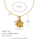 Collier pendentif fleur simple - Or 