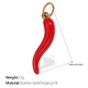 Pendentif goutte d'huile rouge en or