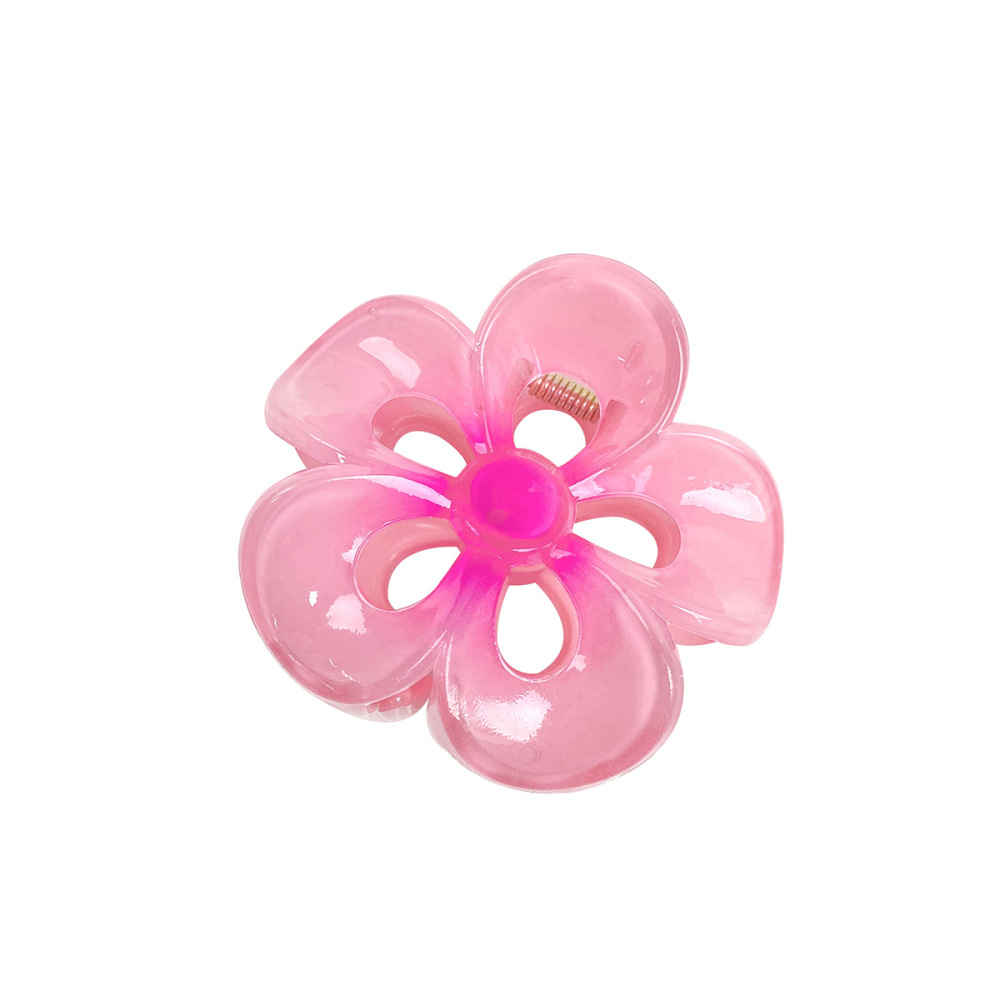 Pinces À Cheveux En Plastique Pour Femmes, Série Simple, Motif Fleur Douce Image4