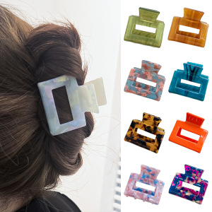 Pinces À Cheveux Élégantes Et Colorées En Acétate Pour Femmes, Série Simple h5 Image2