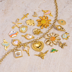 1 Paire De Pendentifs Pour Femmes, Collection Simple Series Classic Animal, En Acier Inoxydable Étanche h5 Image4