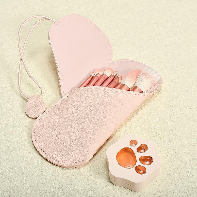 1 Ensemble De Mini Pinceaux De Maquillage Portables Pour Femmes Image4
