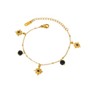 Bracelets Géométriques Dorés Pour Femmes De La Série Simple h5 Image5