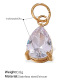 Pendentif en or et zirconium blanc Image14