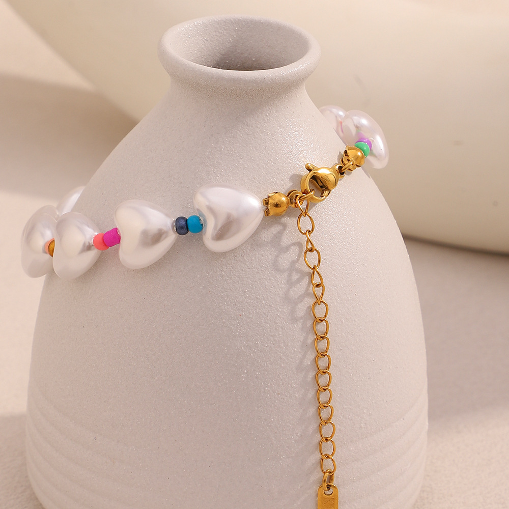 Colliers De Perles En Acrylique Pour Femmes, Série Romantique, Sweet Heart Image3