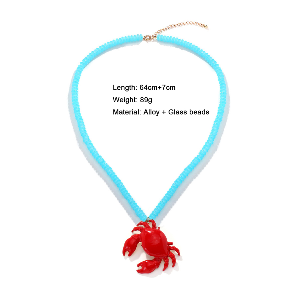 Colliers De Perles En Alliage De Crabe 