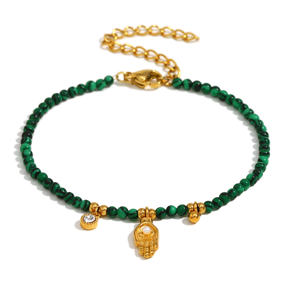 Bracelet En Acier Inoxydable Étanche Avec Pendentif Rétro De Luxe (1 Pièce) 
