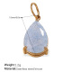 Pendentif en or et zirconium bleu Image13