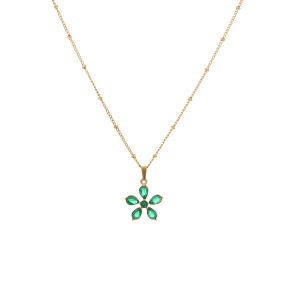 Colliers Pendentifs Pour Femmes, Collection Simple Series Elegant Flower, En Acier Inoxydable Étanche h5 Image5