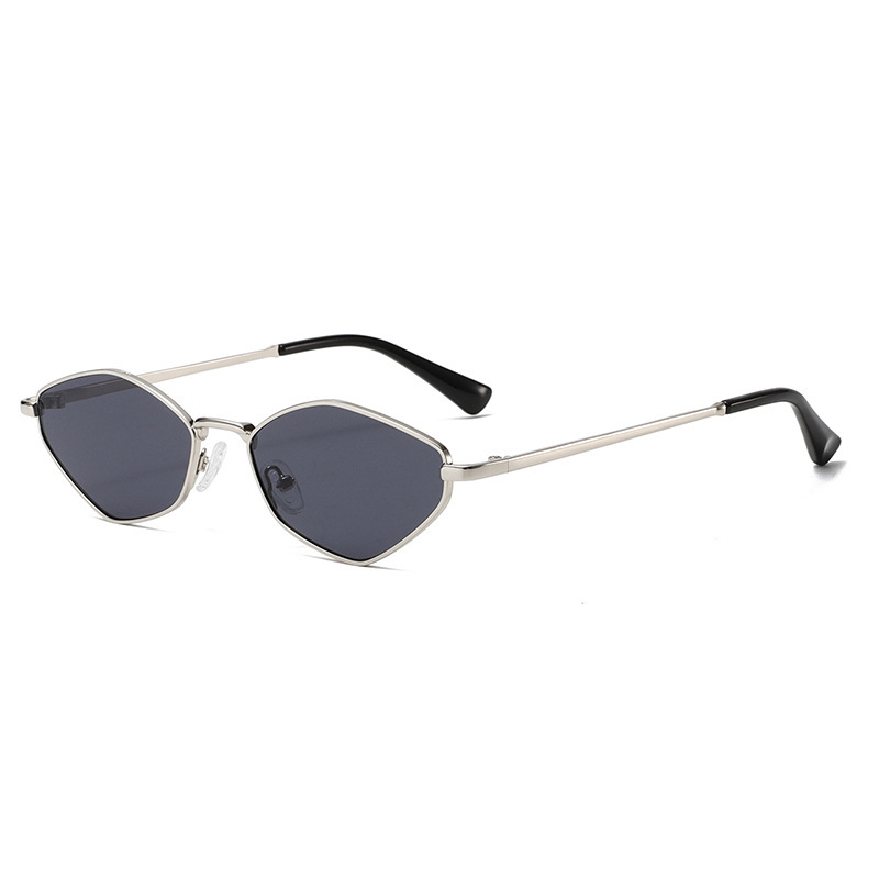 1 Paire De Lunettes De Soleil Simples En Métal De Couleur Unie Pour Femmes Image5