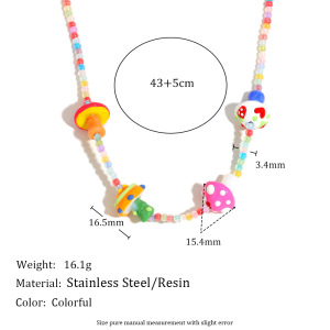 Colliers Pour Femmes En Acrylique Avec Jolis Accessoires En Forme De Champignon h5