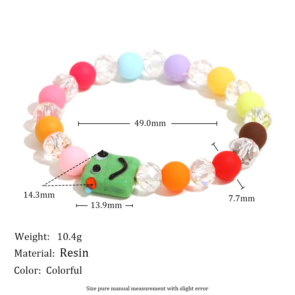 Bracelets De Perles Acryliques Pour Femmes, Série Jelly Colored Beach Vacation Image2